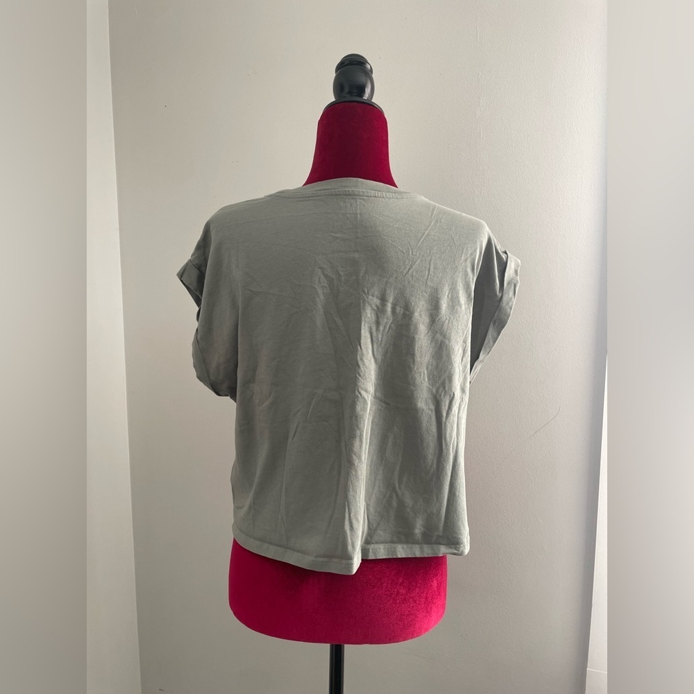 GAP Sage Green Tie-Front Tee - Picture 3 of 11